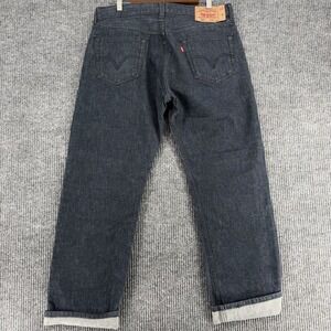 Levi's‎ 501xx Jeans Mens 36x32 Dark Wash Button Fly Straight Leg Denim